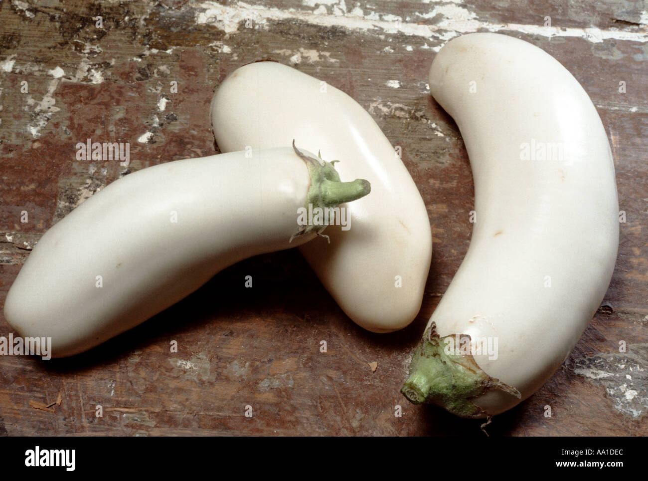 White Aubergines Stock Photo