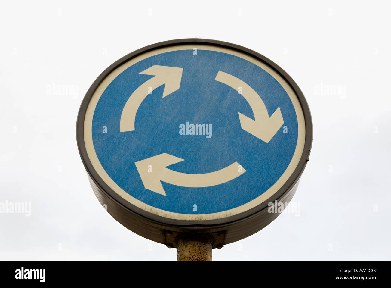 roundabout-sign-stock-photo-alamy