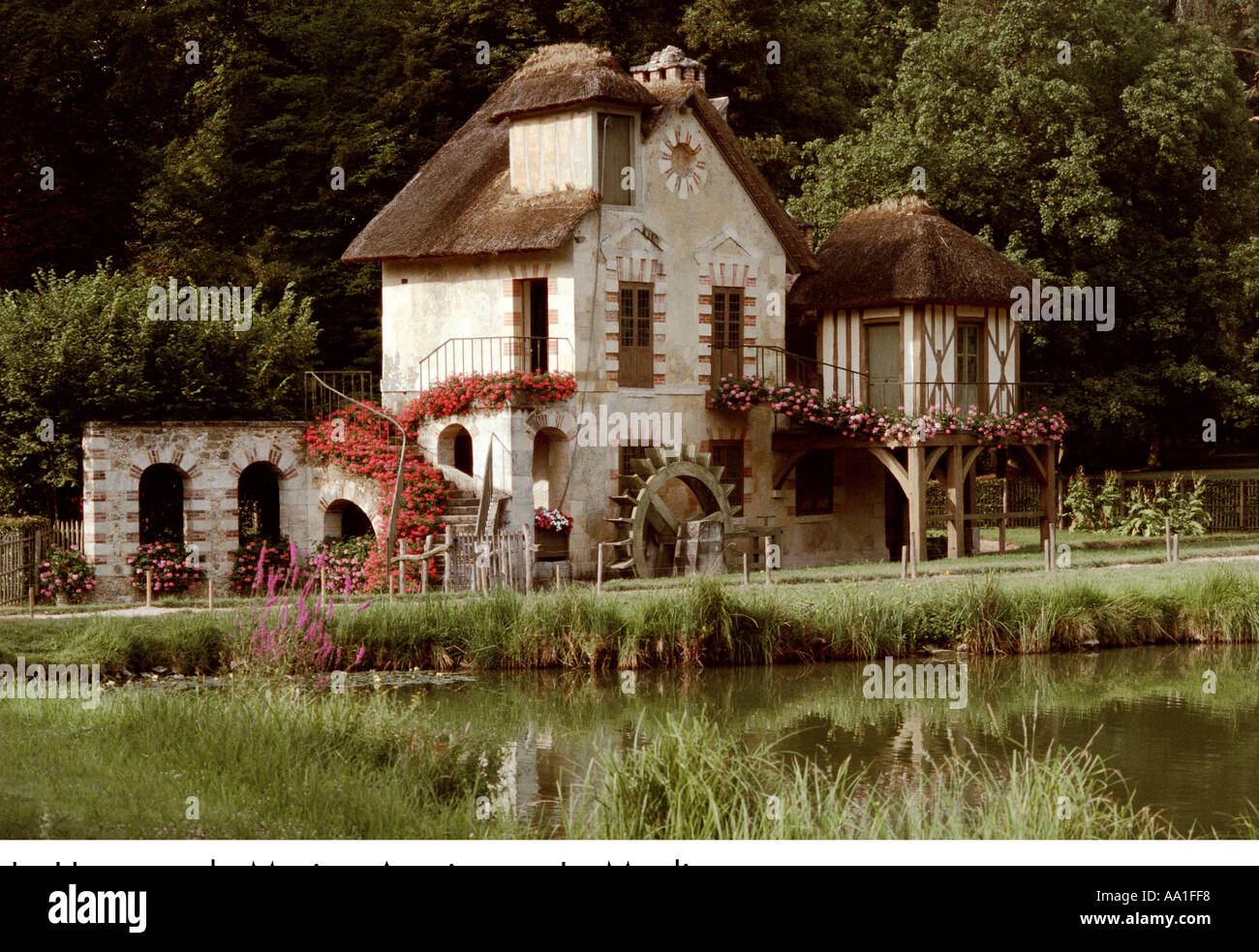 Palace of Versailles Le Hameau de Marie Le Moulin Stock