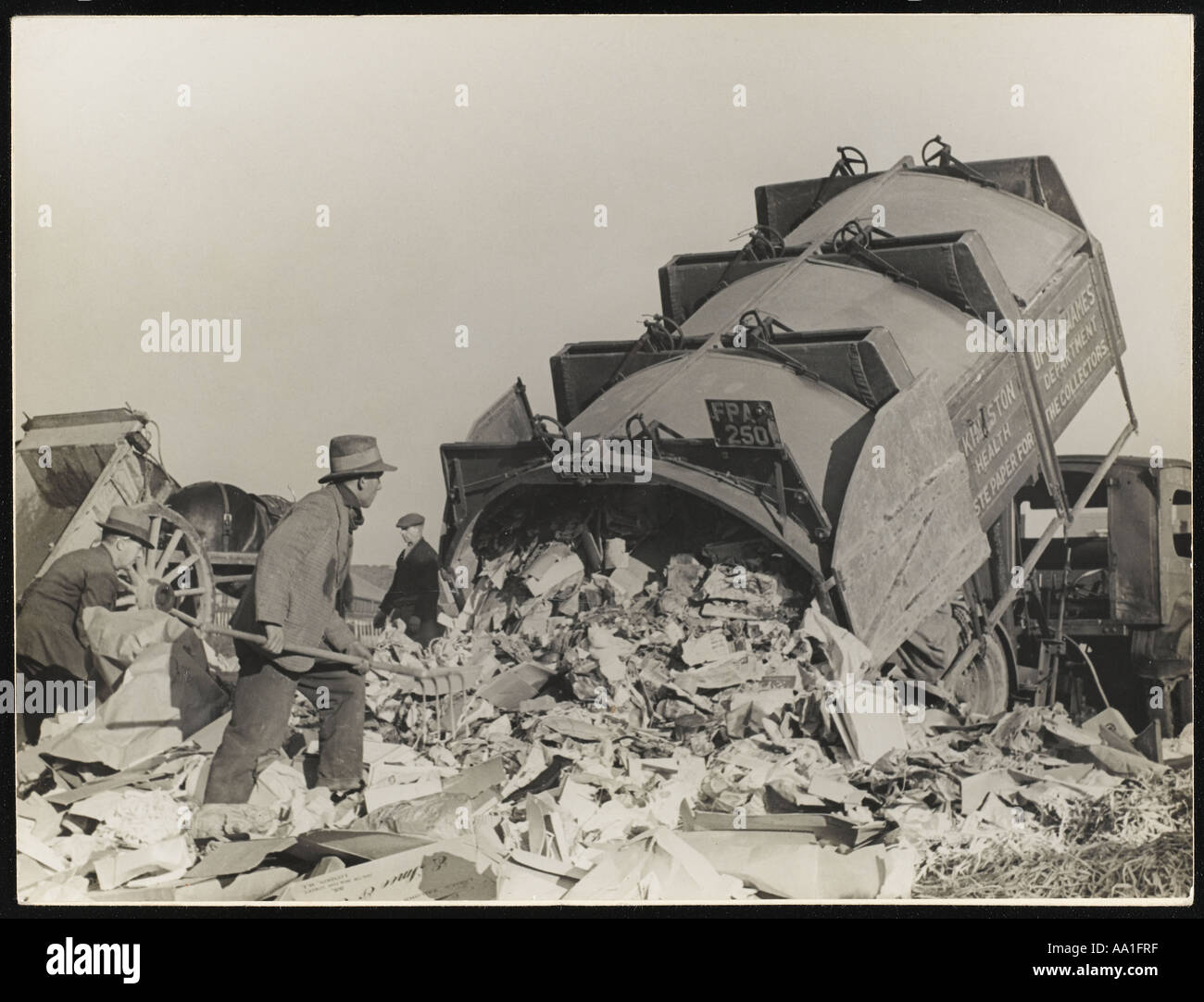 Dumping Rubbish 1940s Stock Photo