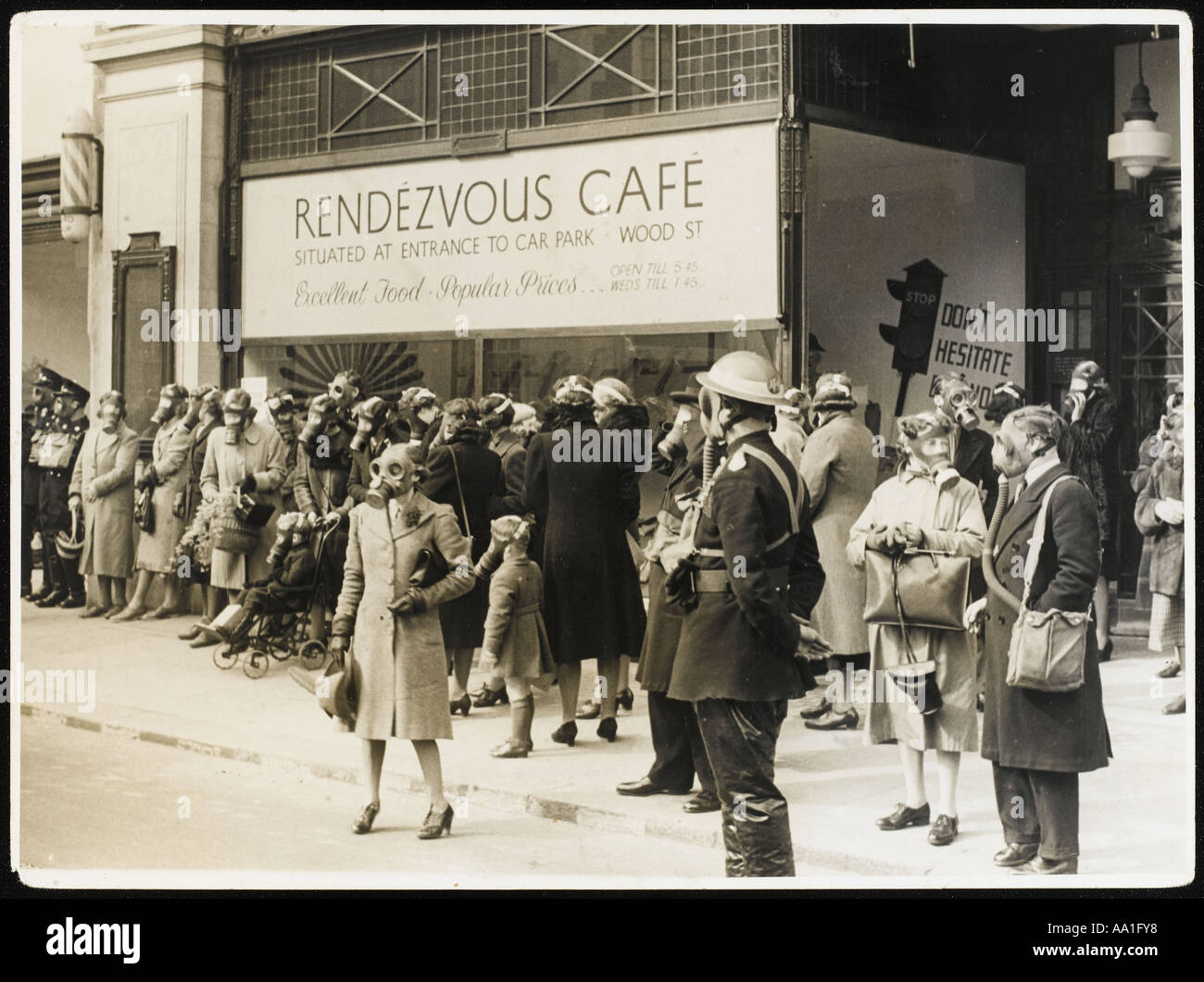 Gas Attack Practice Stock Photo