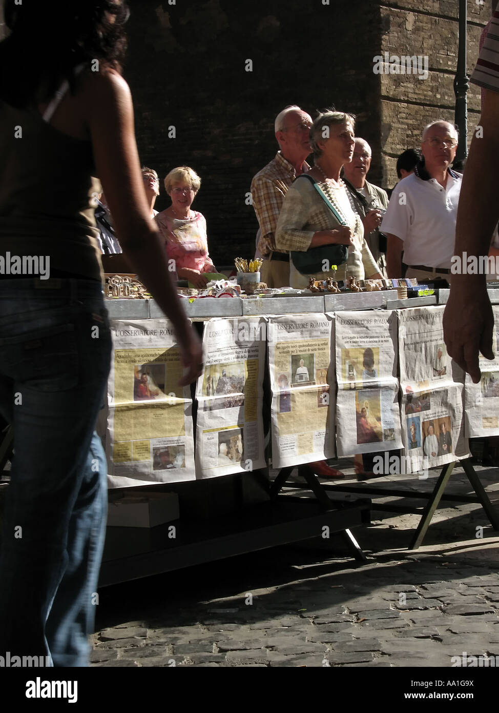 Newspaper In Rome Osservatore Romano newspaper on sale on St Peter s square Rome Italy ...