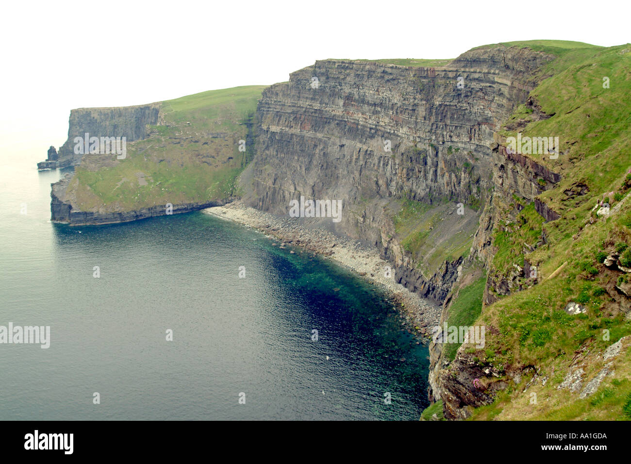 Cliffs of Moher (also known as the Cliffs of Mohair) in County Clare, Ireland. Stock Photo