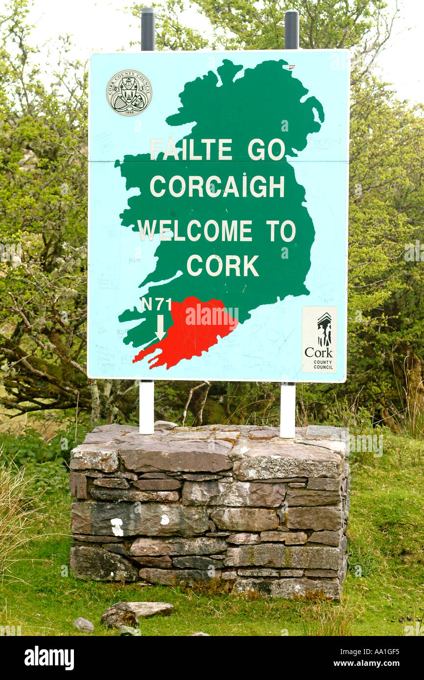 to Cork' sign in Ireland Stock Photo 4074740 Alamy