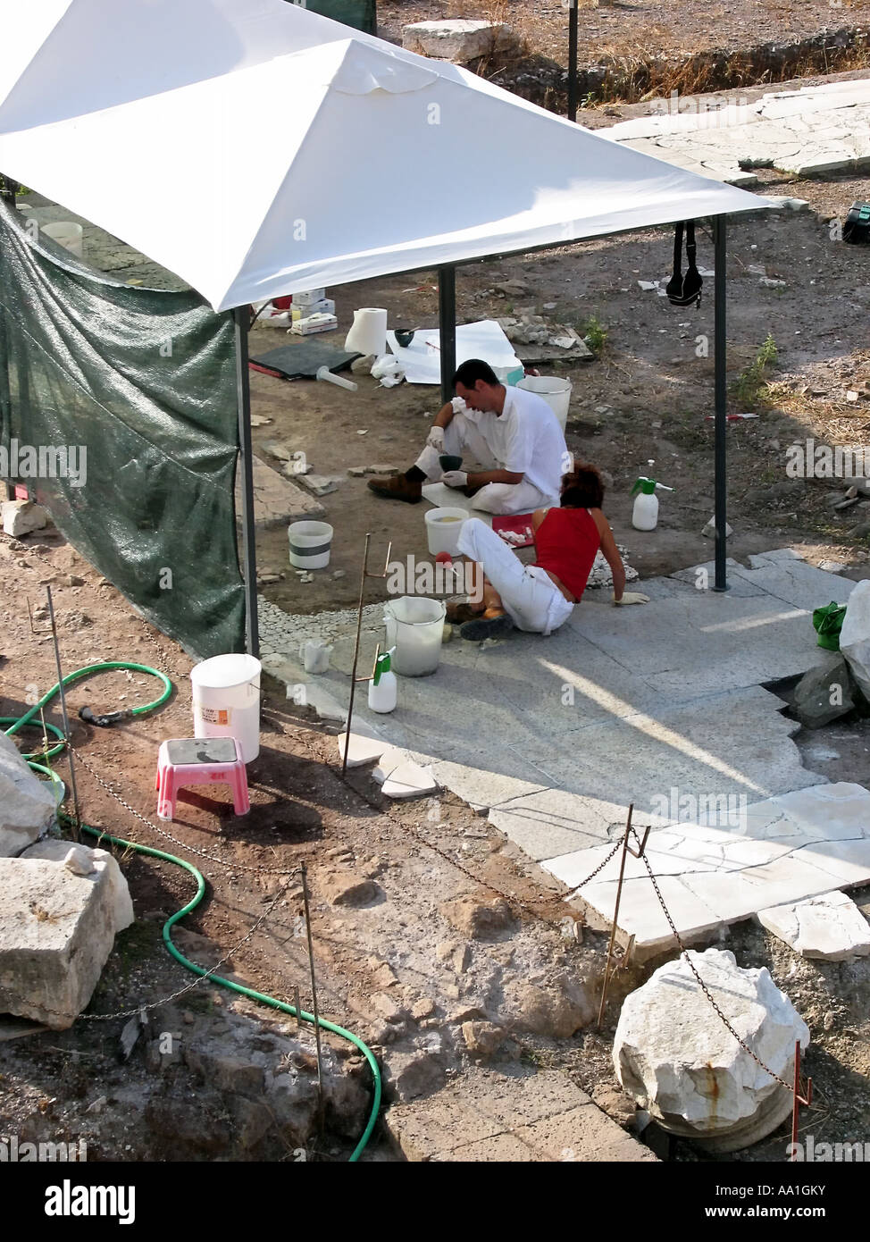 Excavations on the Imperial Forums Rome Italy Stock Photo - Alamy