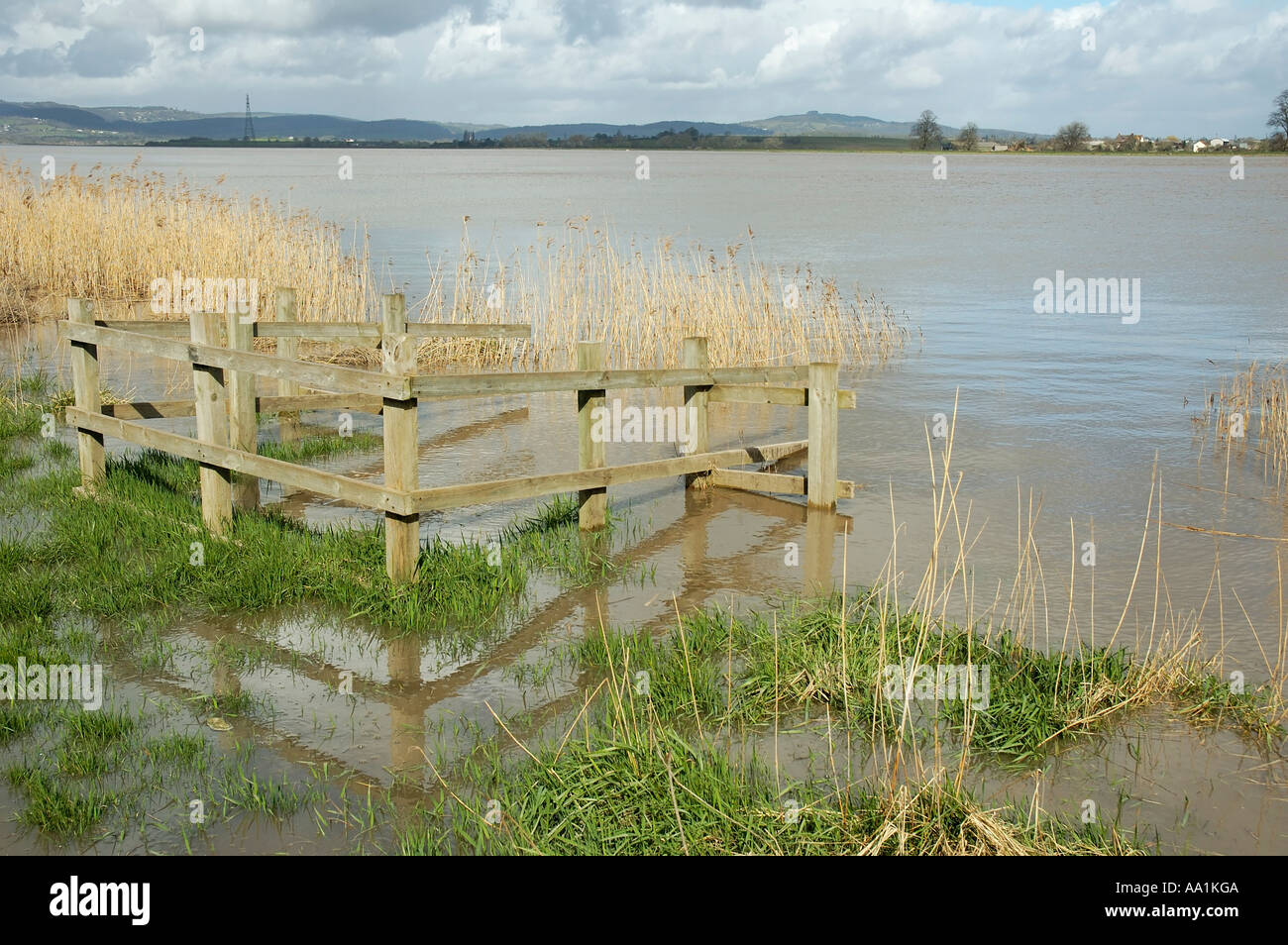 River Severn floods on Spring Tide Stock Photo Alamy
