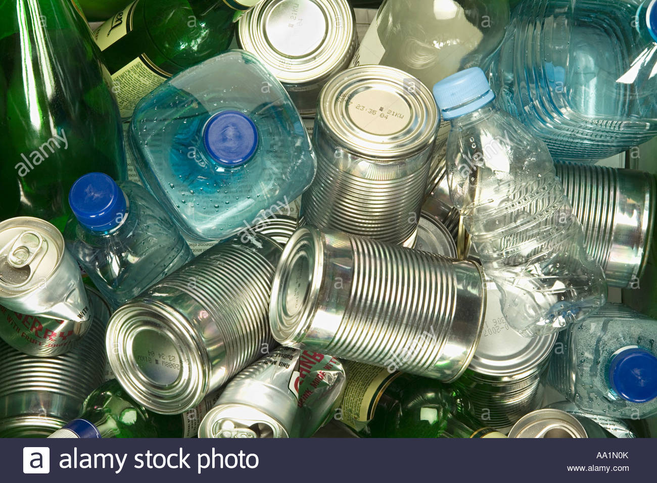 Recycling Cans And Bottles Stock Photos & Recycling Cans And Bottles
