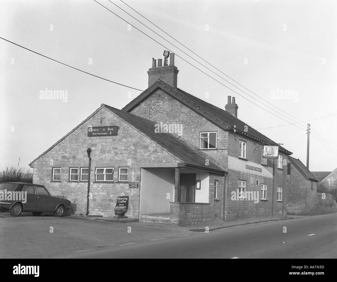 Travellers Rest Crewkerne Somerset 1973 in 6x6 number 0040 Stock Photo