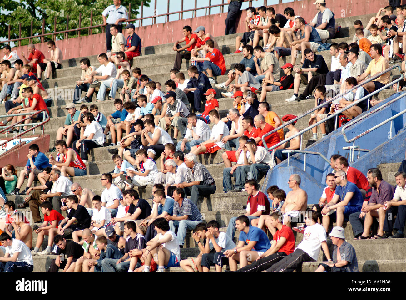 Crowd in a Sports Stadium Stock Photo