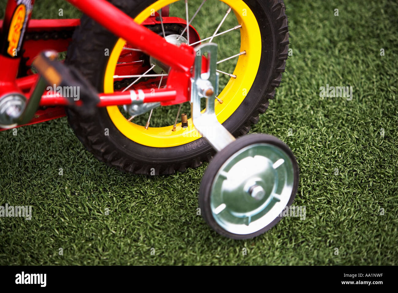 training-wheels-on-bike-stock-photo-alamy