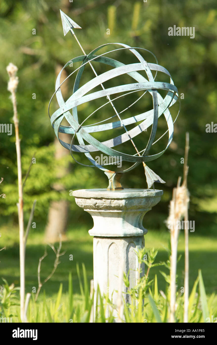Armillary Sphere Bodonham Gardens Kidderminster Stock Photo