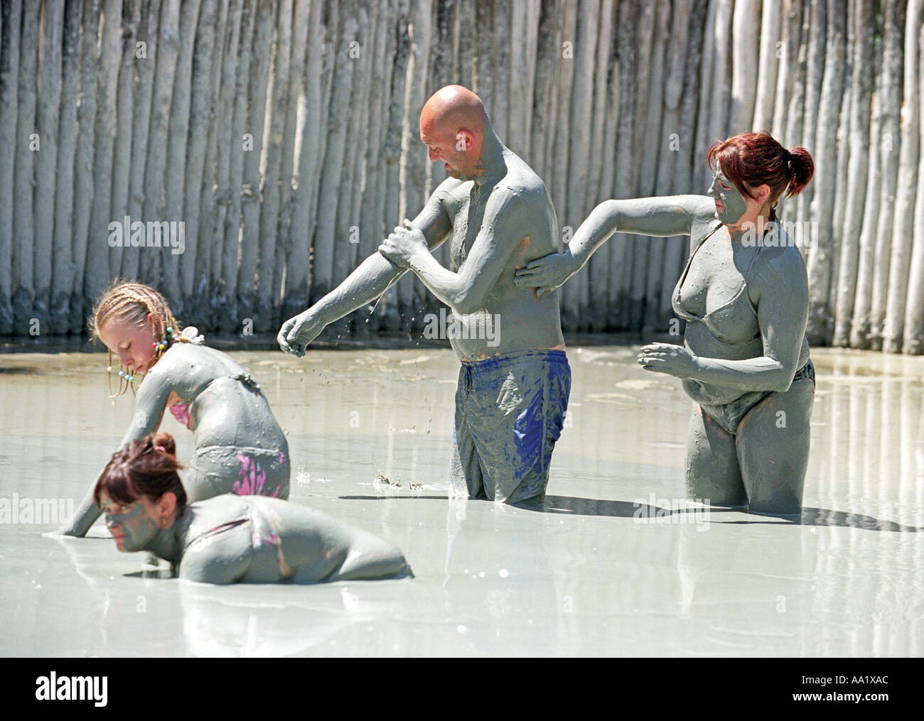Tourists enjoy the Mud Baths at Dalyan in Turkey Stock Photo - Alamy