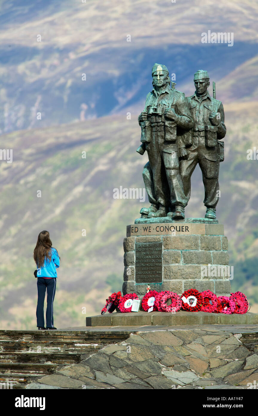 Commando Memorial, Spean Bridge, Lochaber, Highland, Scotland Stock Photo