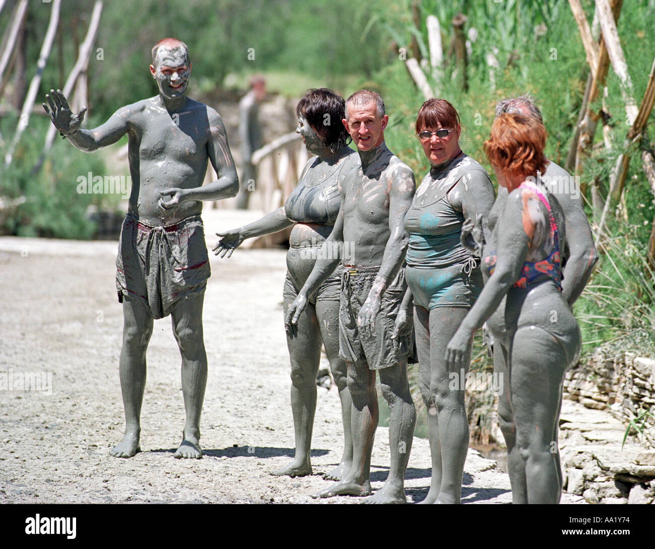 Mudbaths at Dalyan in Turkey Stock Photo