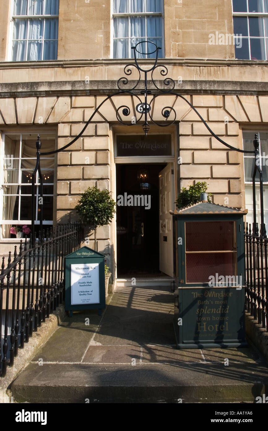 The Windsor Hotel in Great Pulteney Street Bath Somerset Stock Photo ...