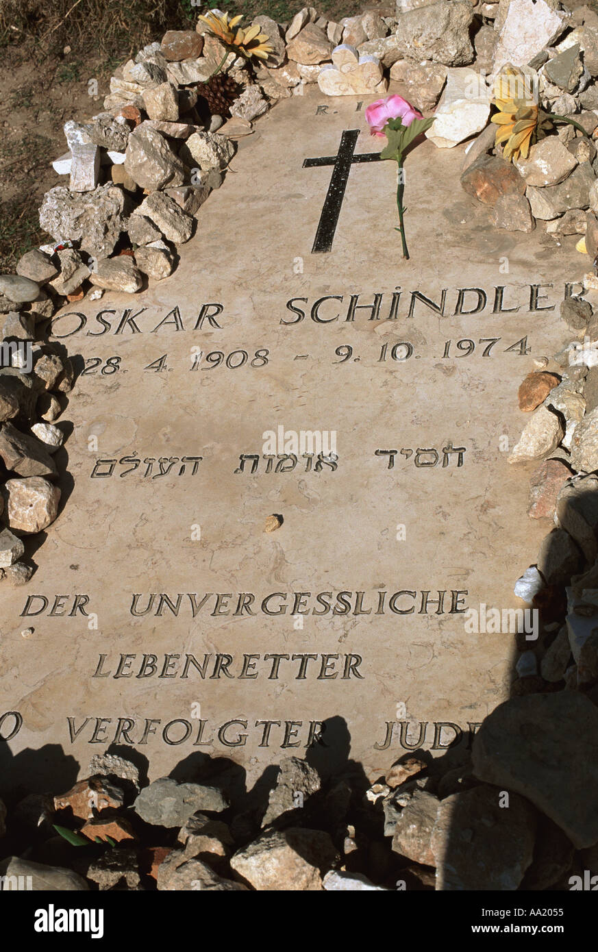 Israel Jerusalem Oskar Schindler s Grave Stock Photo