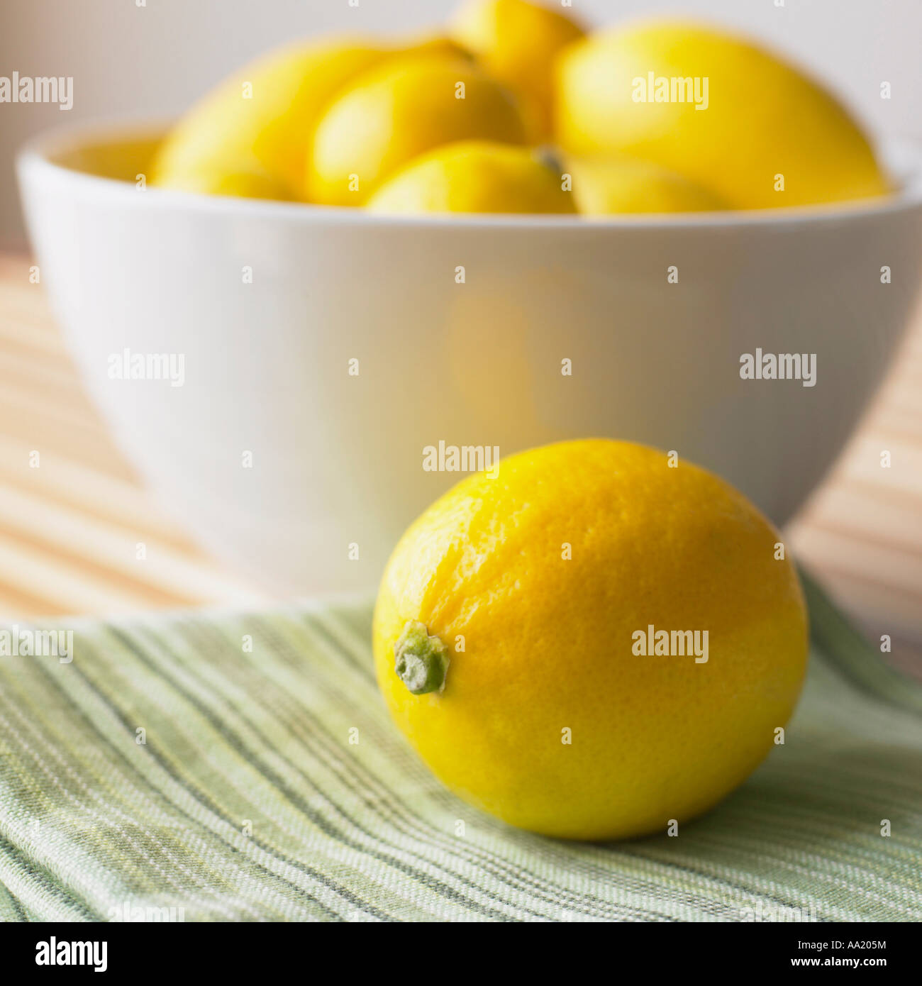 Bowl of Lemons Stock Photo Alamy