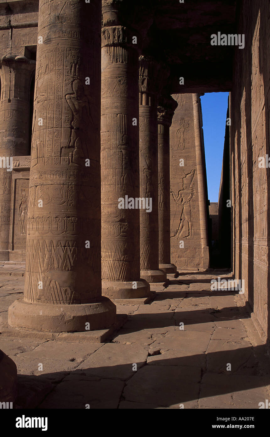 Egypt Edfou Temple Stock Photo