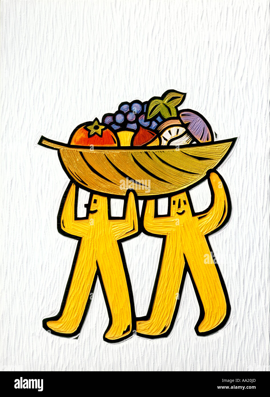 wood engraving illustration of autumn fruits Stock Photo Alamy