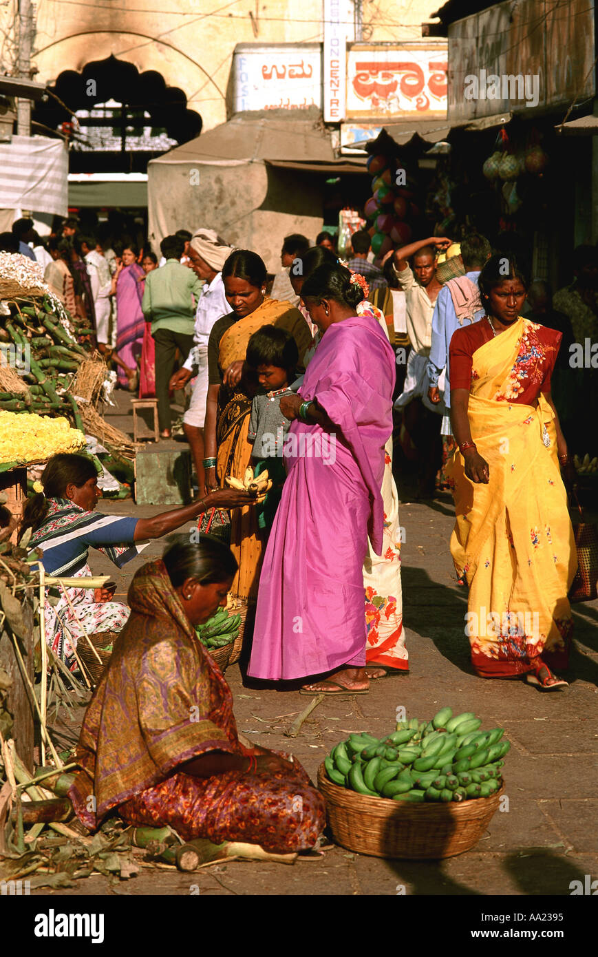 India Karnataka Mysore Market Stock Photo Alamy