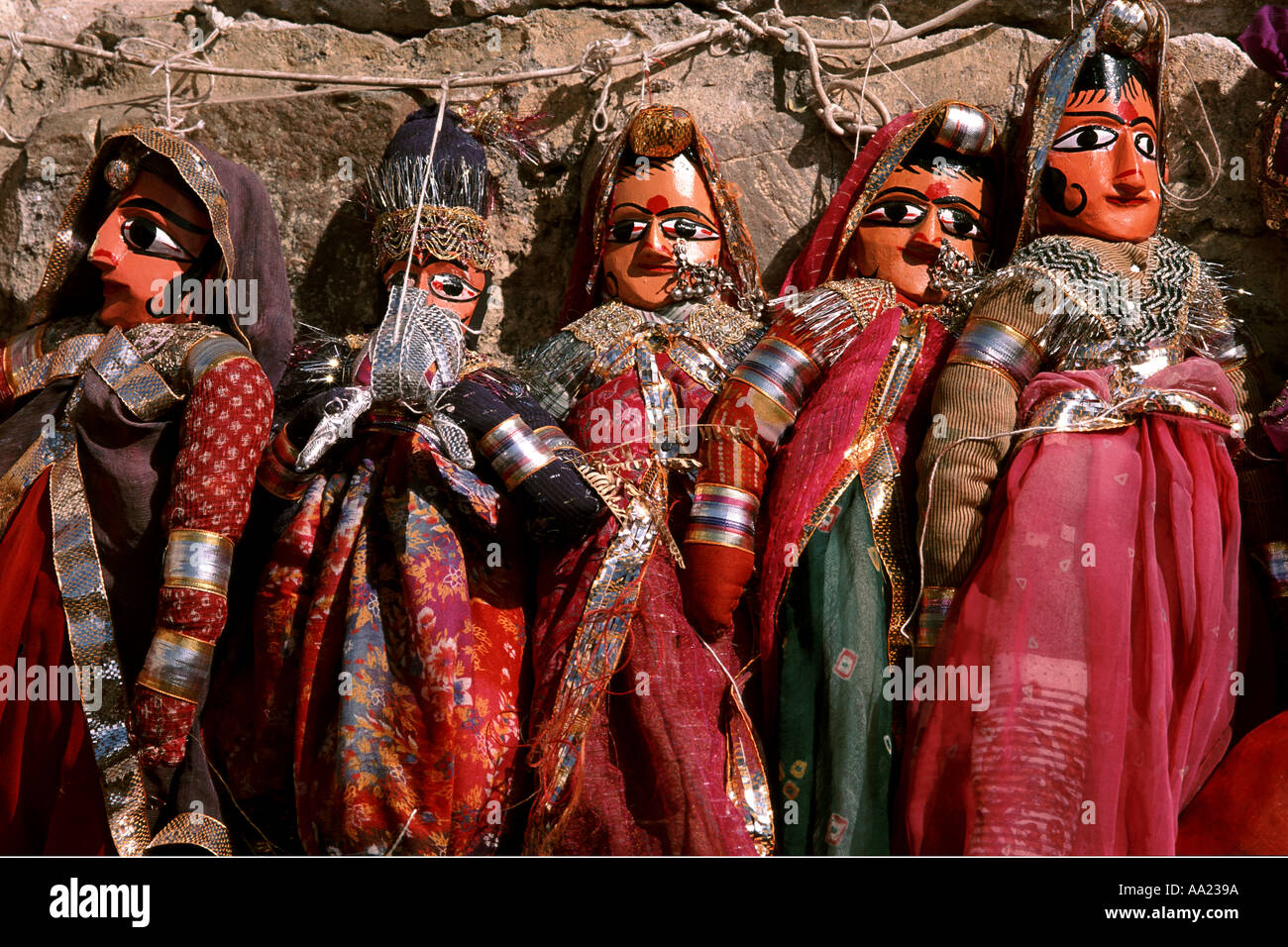 India Rajasthan Jaipur Puppets Stock Photo Alamy