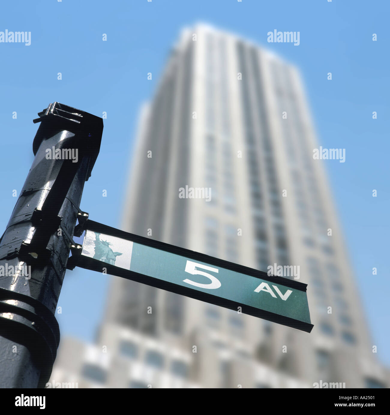 5th Avenue street sign, New York City, NY, USA Stock Photo