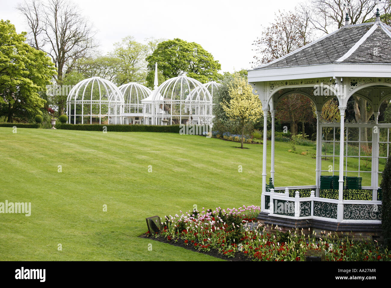 The Birmingham Botanical Gardens Glasshouses Edgbaston Birmingham Stock 