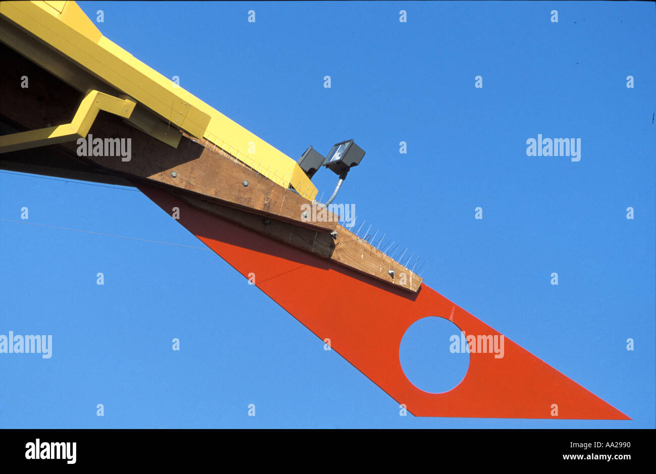 Roof detail Santa Monica pier Los Angeles Stock Photo