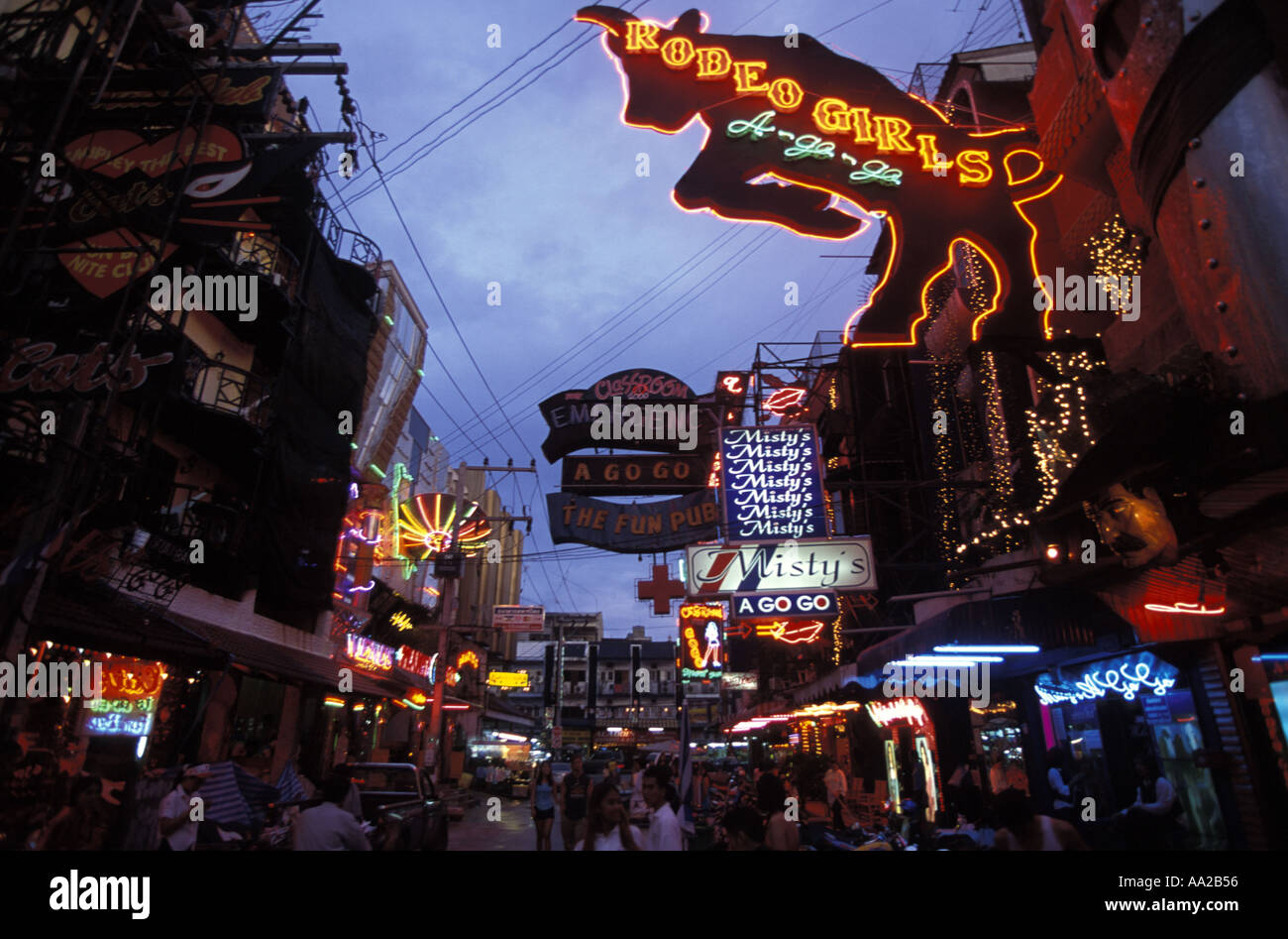 THAILAND Pattaya Go Go bars along Pattaya Bay Stock Photo Alamy