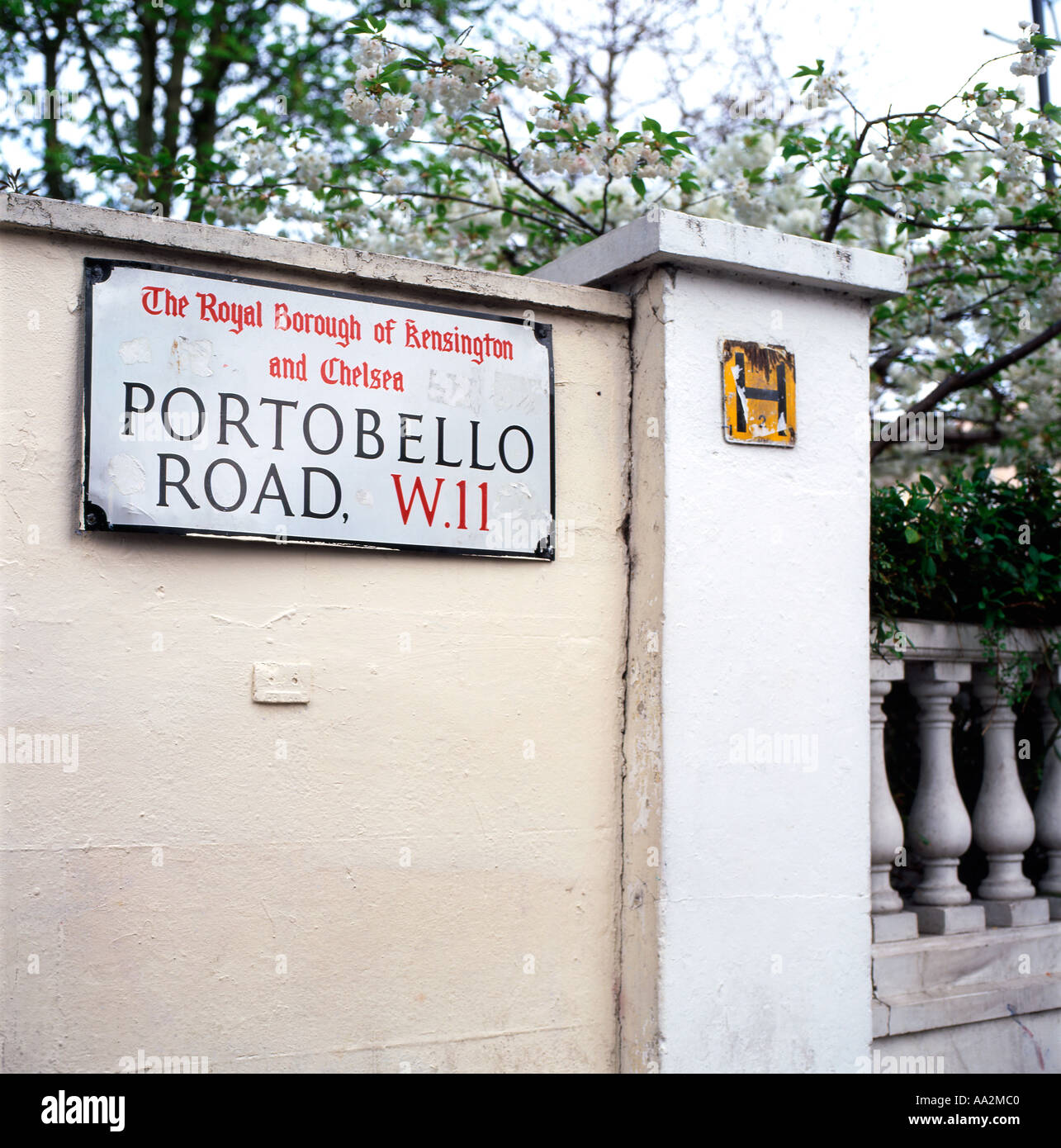 Portobello Road Street sign West London England UK Stock Photo