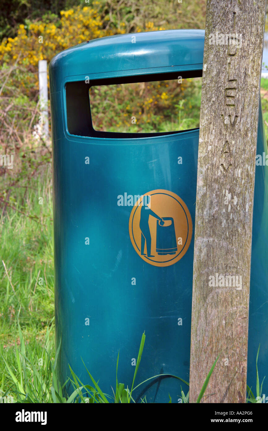rural litter bin Stock Photo Alamy