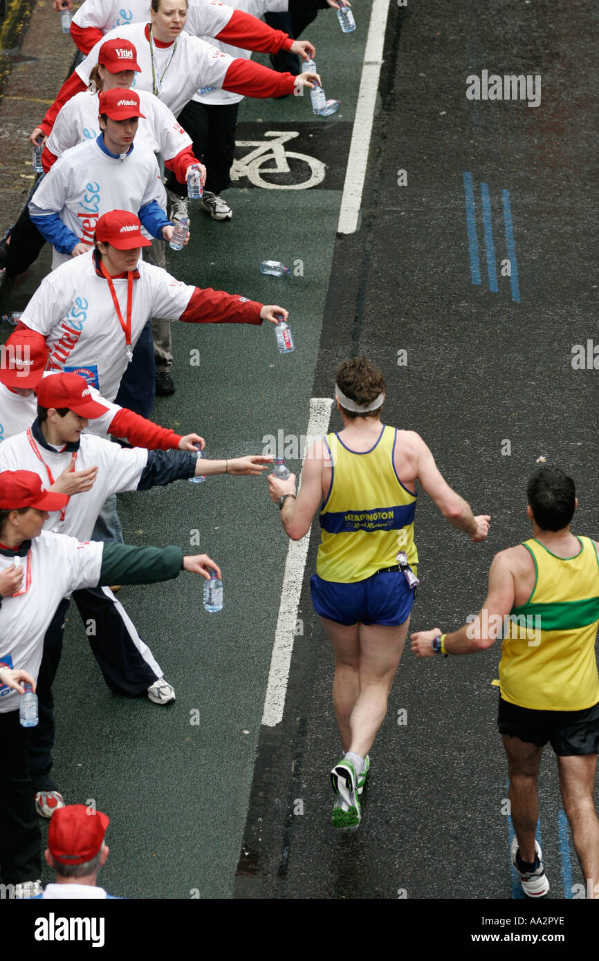 London Marathon drinks Stock Photo Alamy