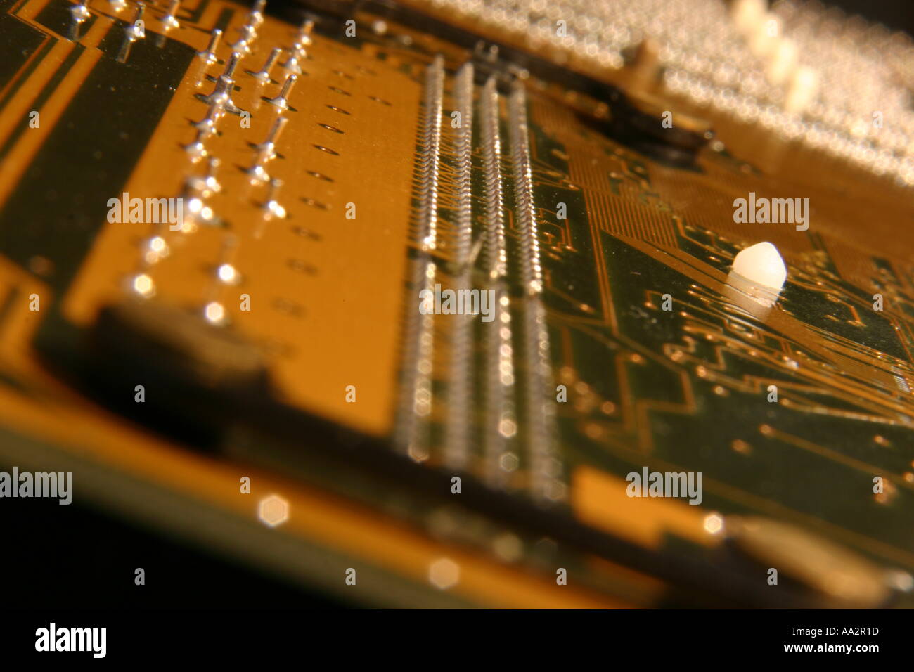 printed circuit board with soldering joints Stock Photo Alamy