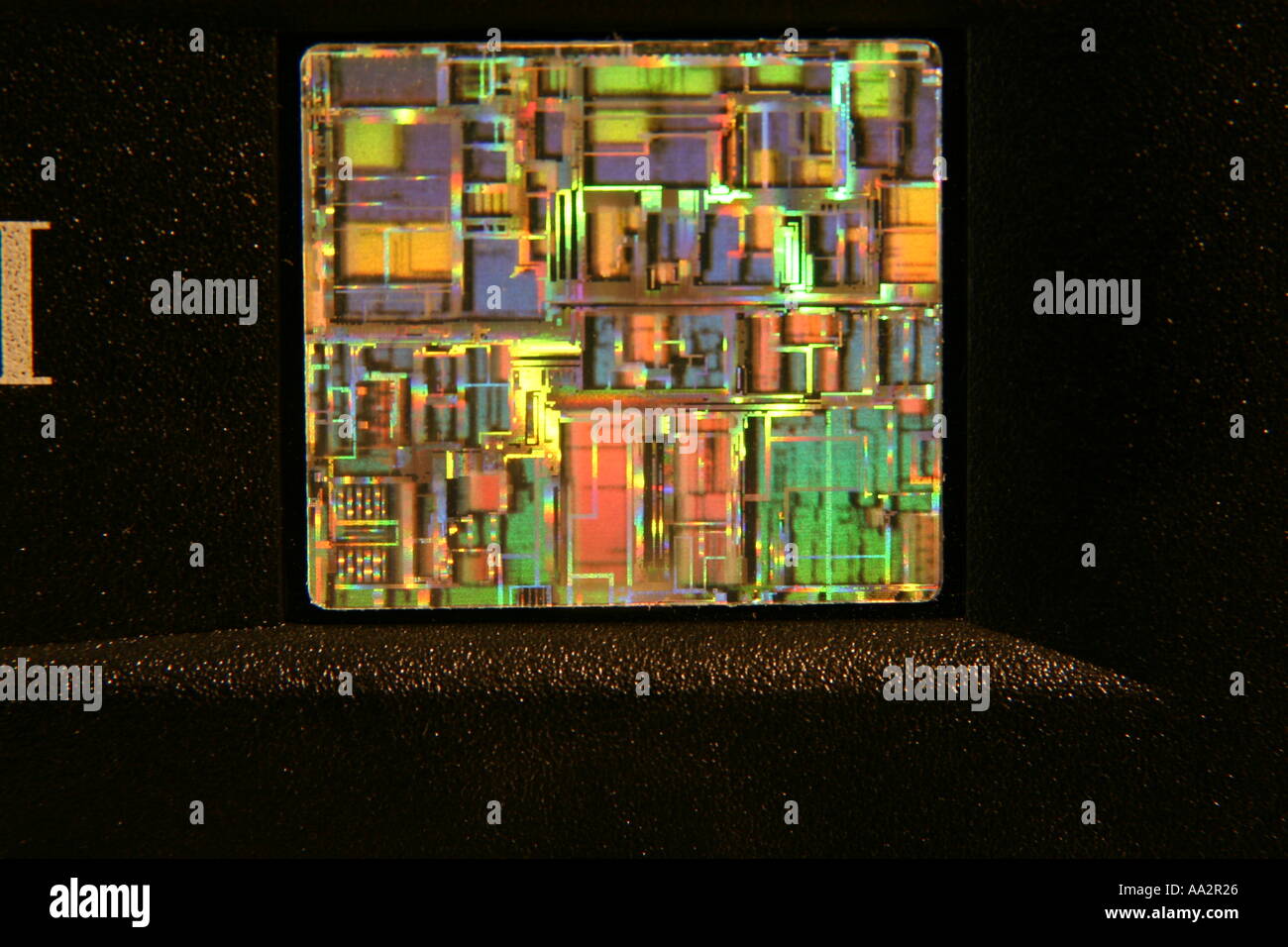 hologram on a Intel processor Stock Photo