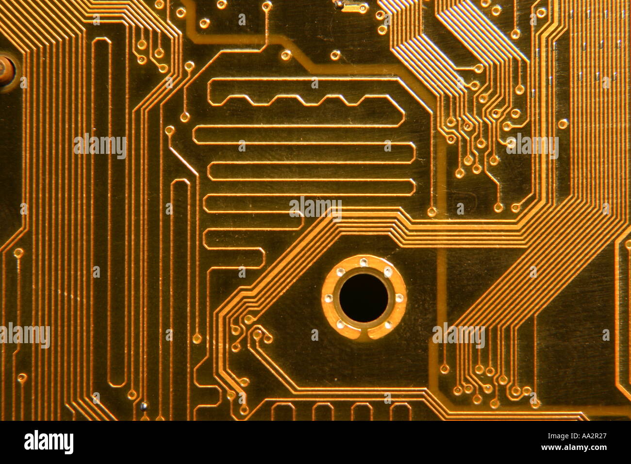 printed circuit board of a computer Stock Photo