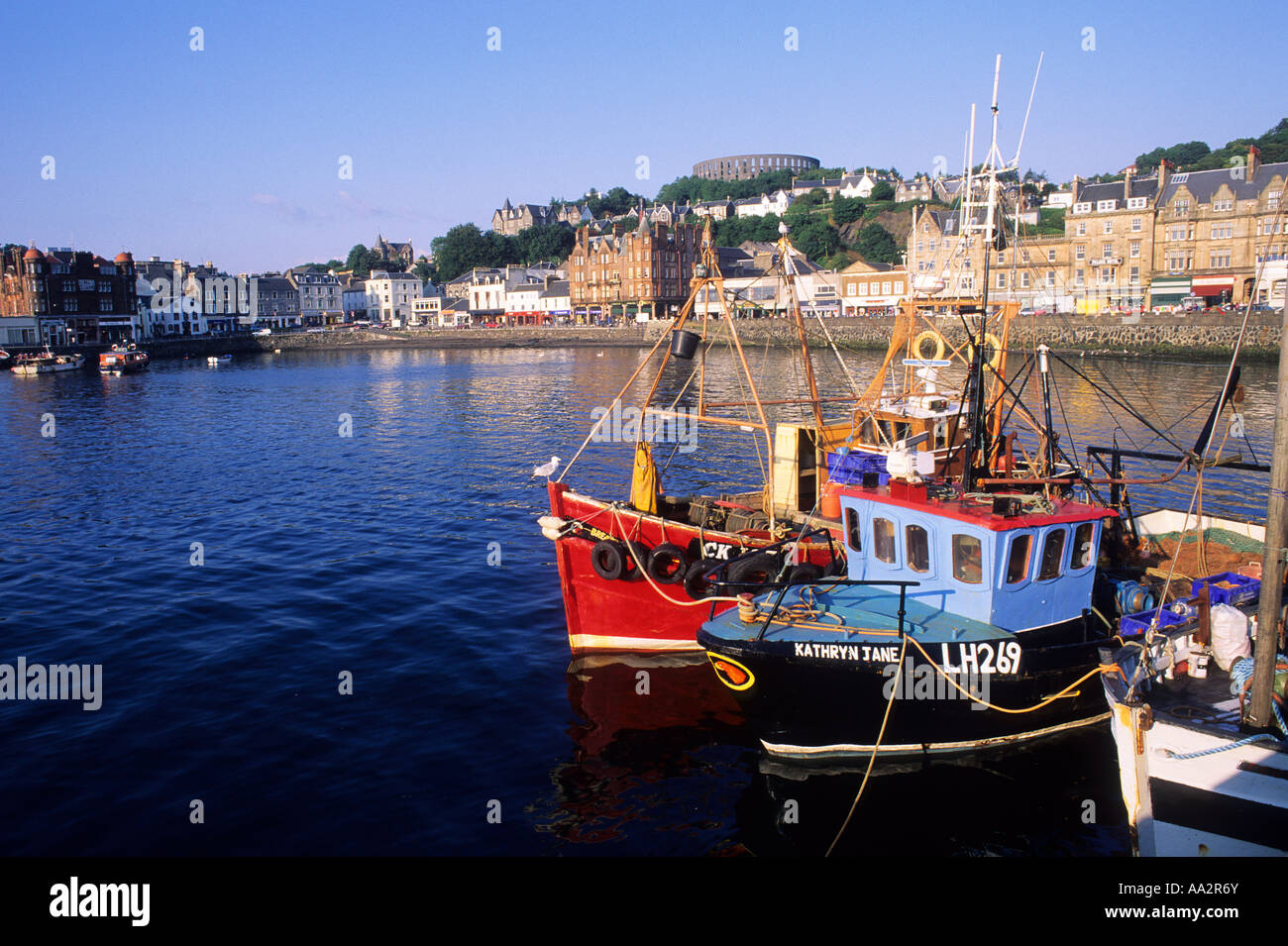 Oban Harbour, fishing boats, McCaig's Folly, Argyll and Bute, Scotland