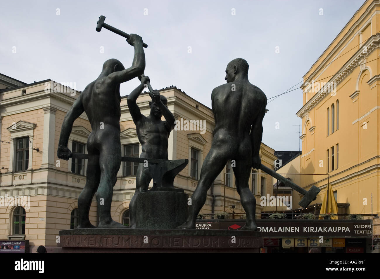 Sculpture of the Three Smiths Helsinki Finland Stock Photo - Alamy