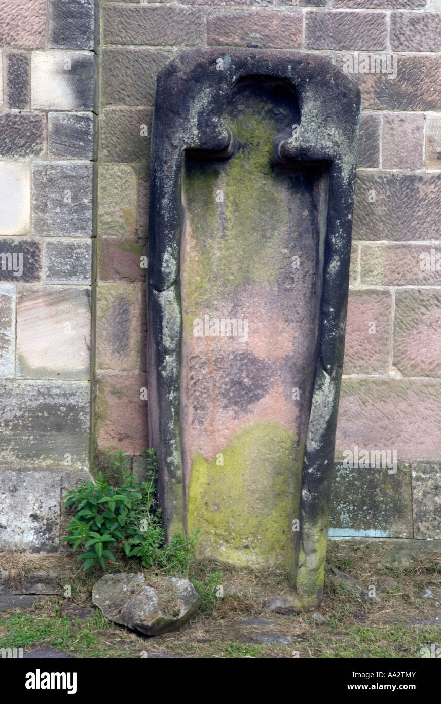 stone coffin wirksworth church Stock Photo