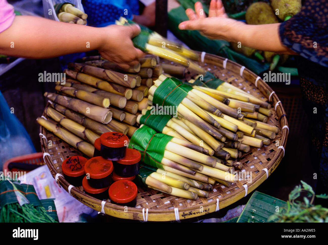 bamboo shoots, food vendor, fruit and vegetable vendor, market, Chiang