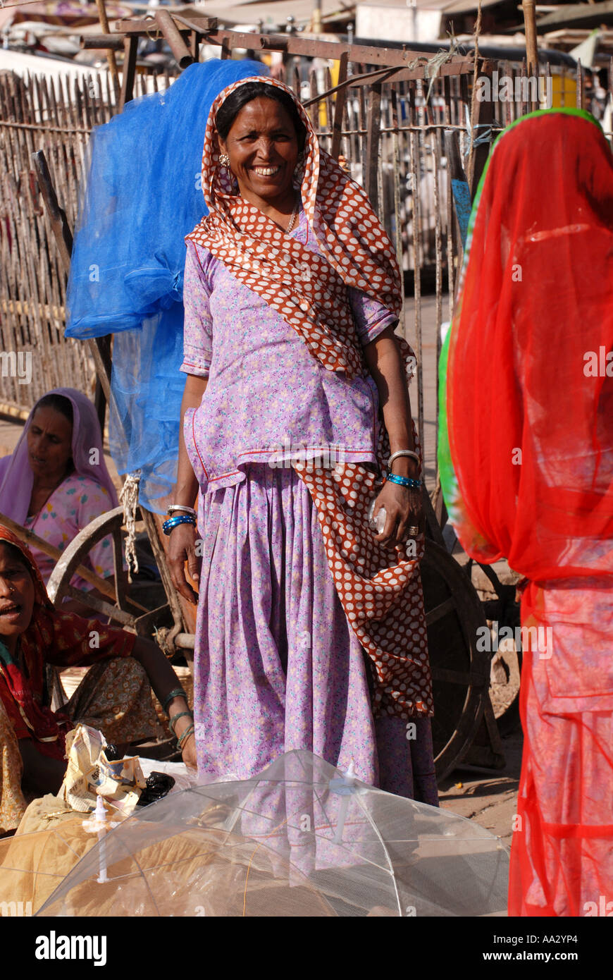 Women in market in Jodhpur the blue city Rajasthan India Stock Photo ...