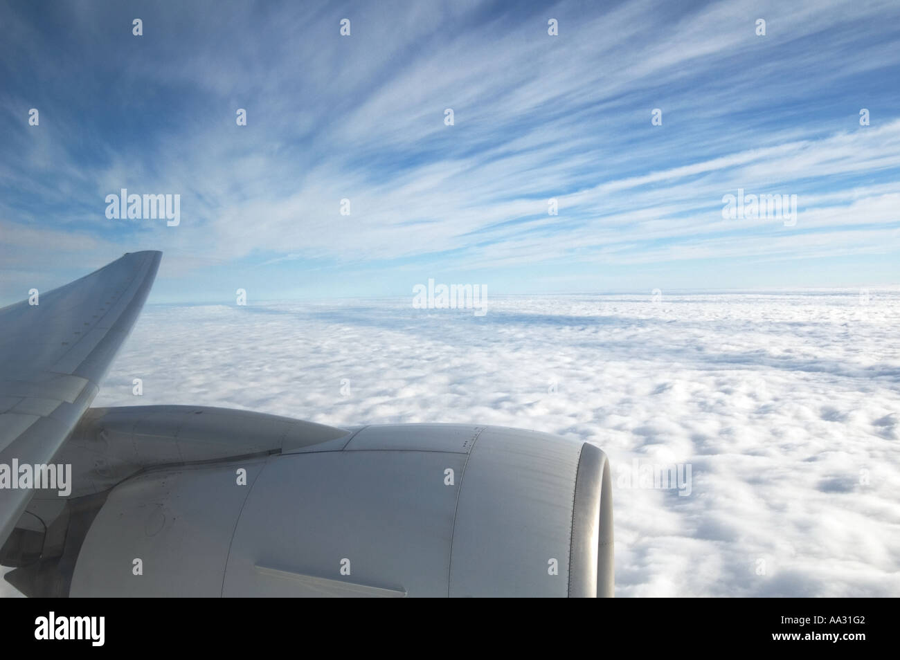 View from airplane window Stock Photo - Alamy