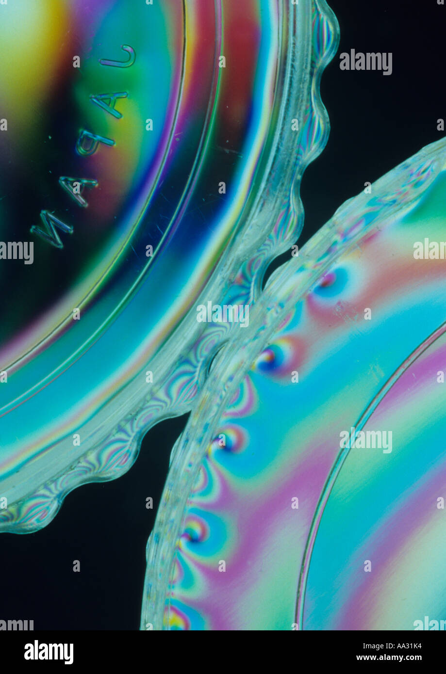 Cross Polarised Filter Cases Stock Photo