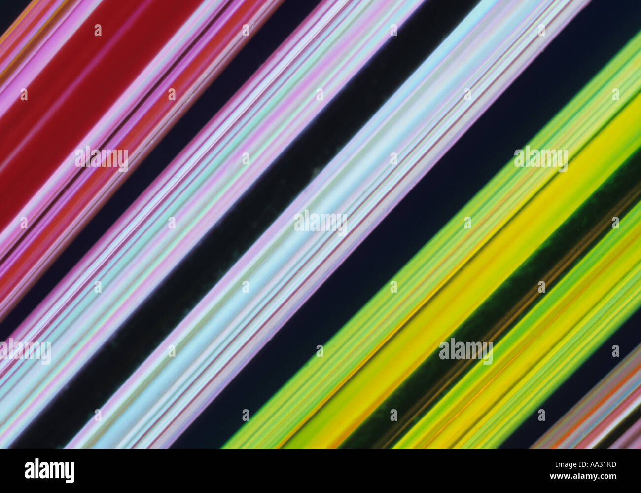 Cross Polarised Pens Stock Photo