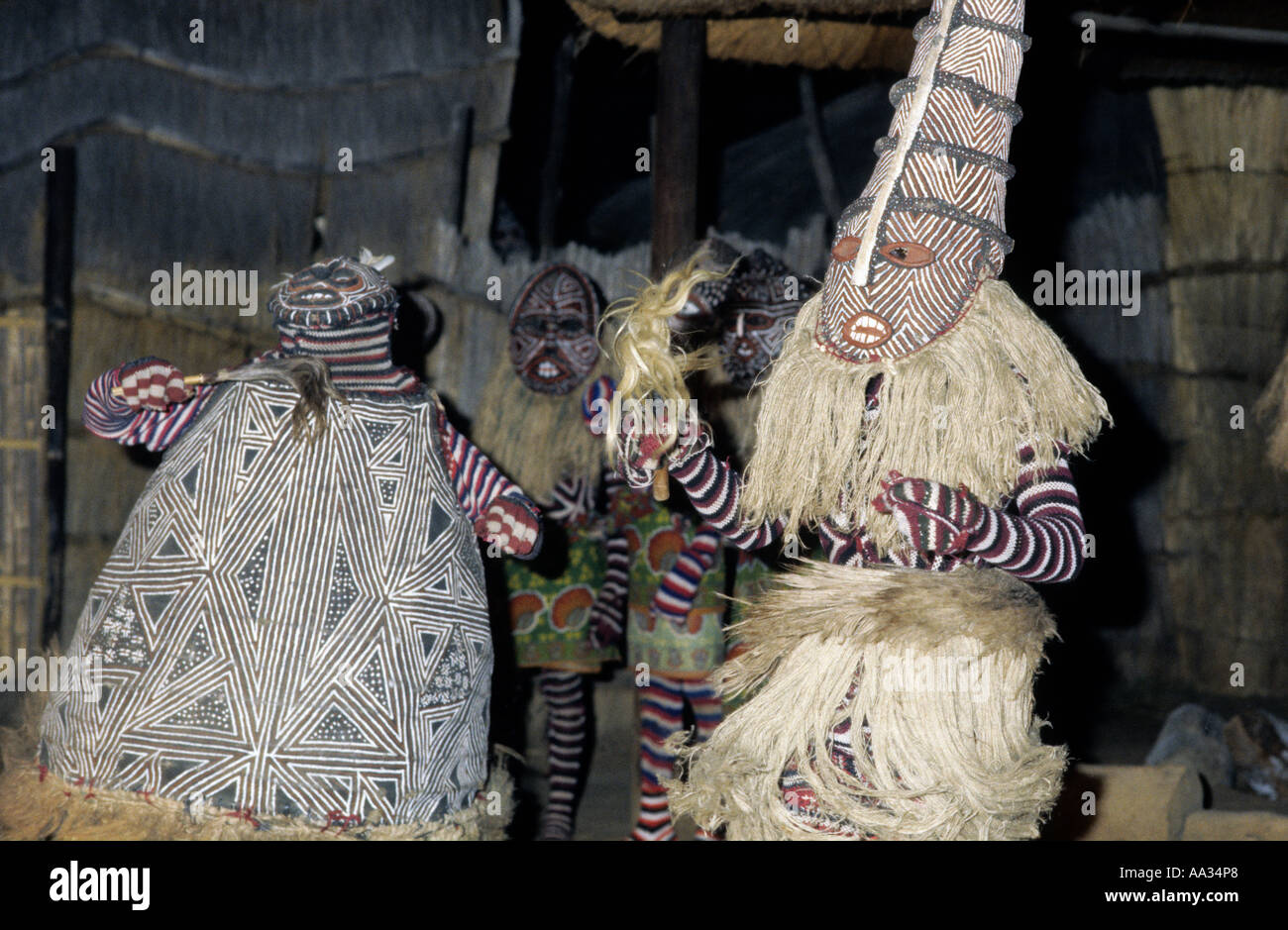 tribal dance, Victoria falls, Zimbabwe Africa Stock Photo