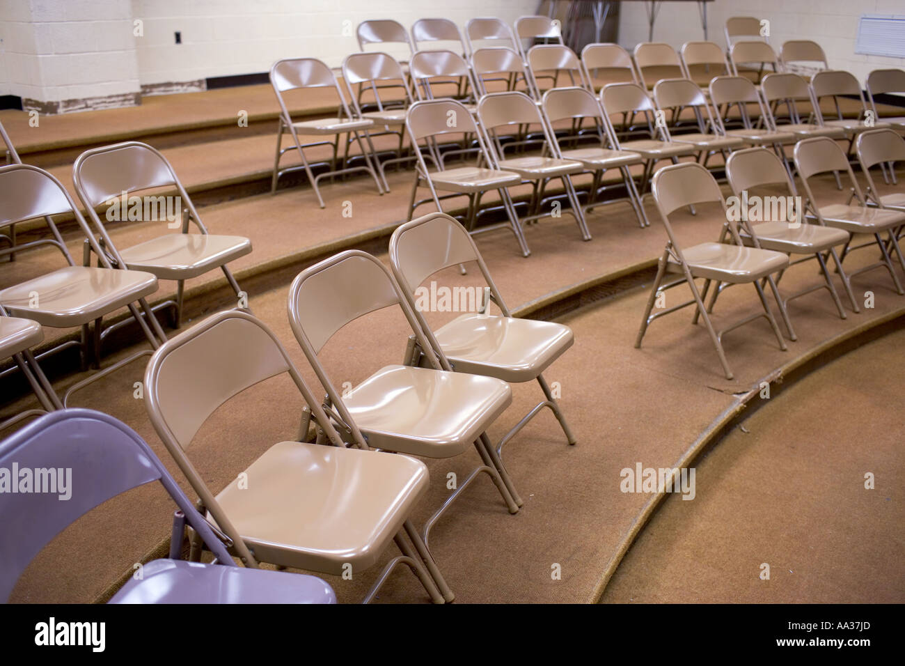 High School Classroom, USA Chairs in a row Stock Photo Alamy