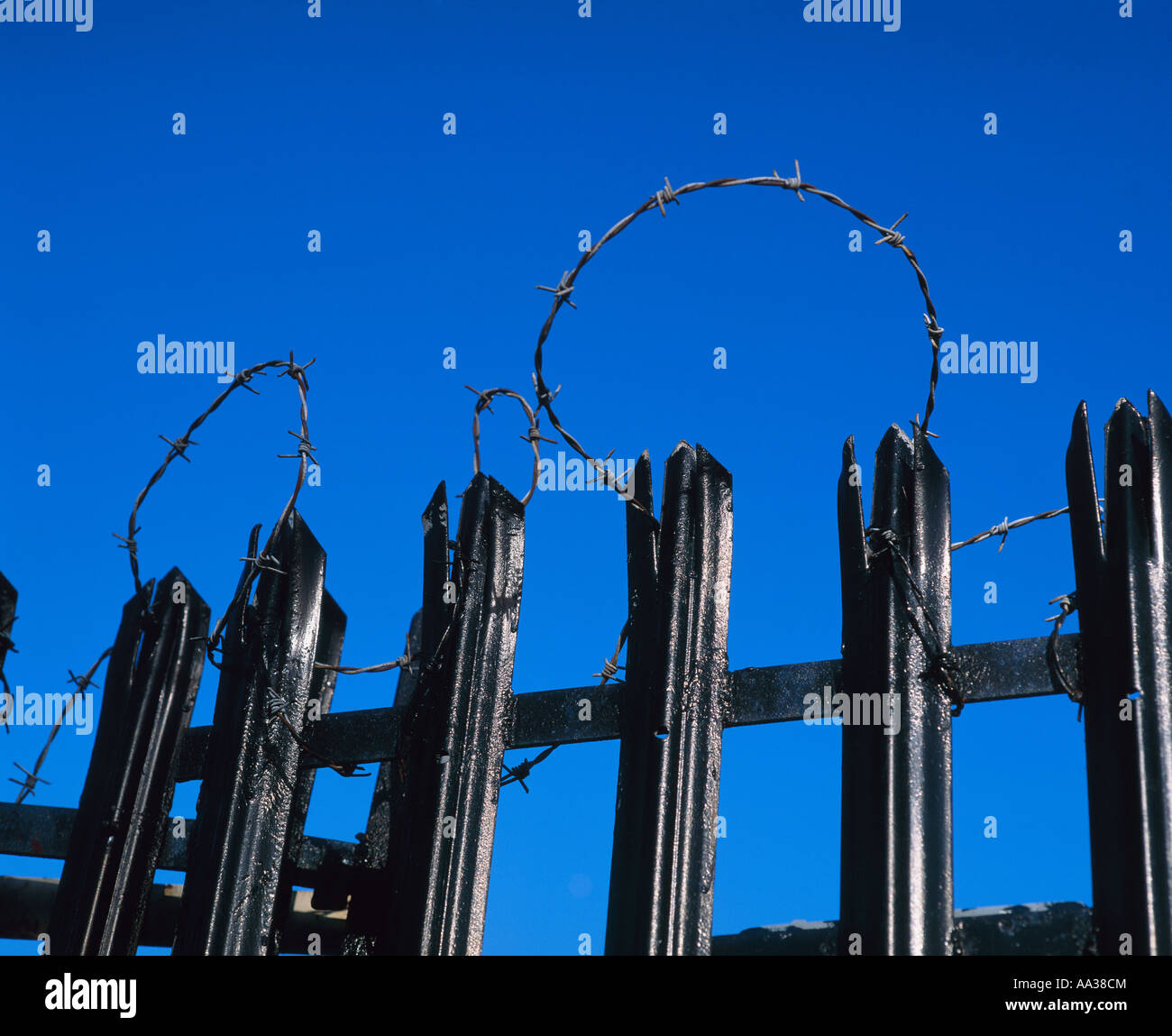 Black wire fence hi-res stock photography and images - Alamy