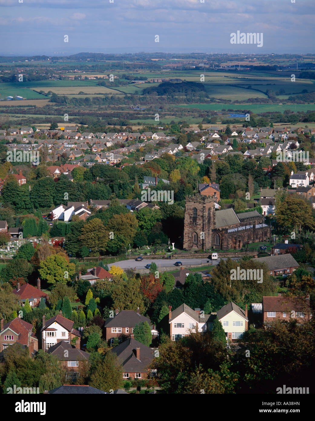Helsby Village Cheshire England Stock Photo Alamy