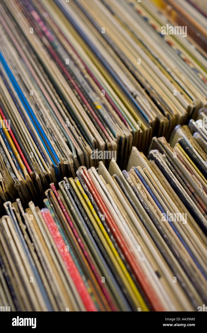 Record album collection Stock Photo - Alamy