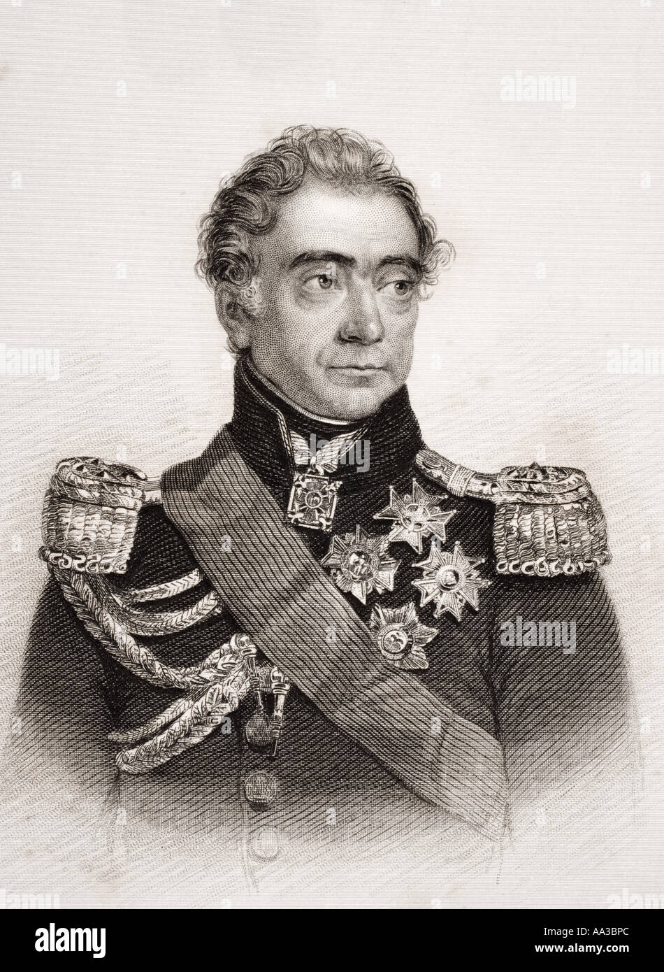 Auguste Frederic Louis Viesse de Marmont, Duc de Raguse, 1774 - 1852.  French Marshal Stock Photo