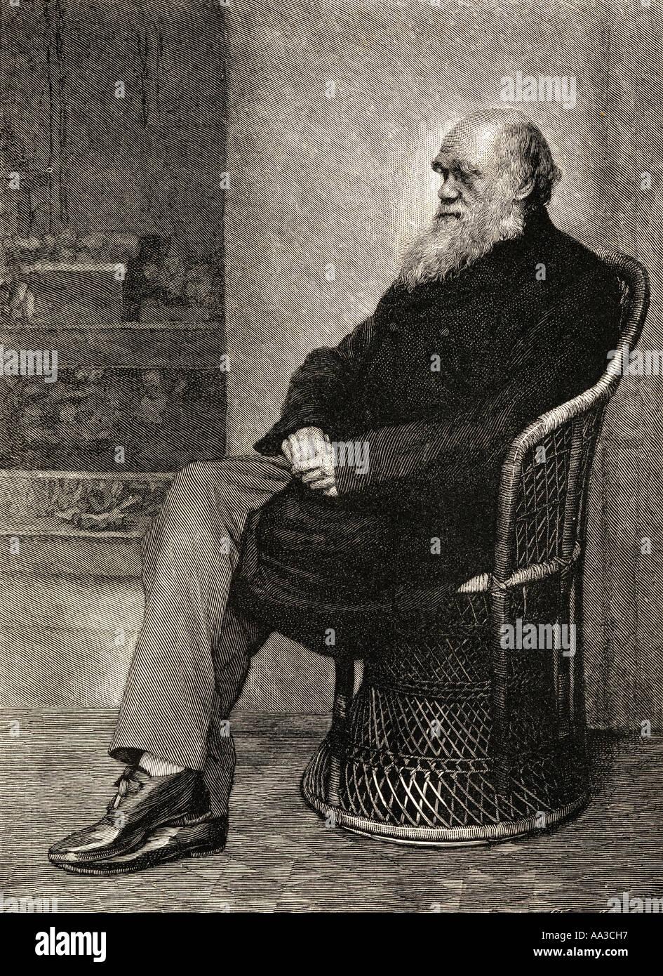 Charles Darwin, 1809 1882. English naturalist, geologist and biologist. Seen here in his old
